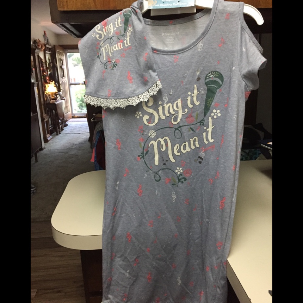 American Girl nightgown & matching doll nightgown